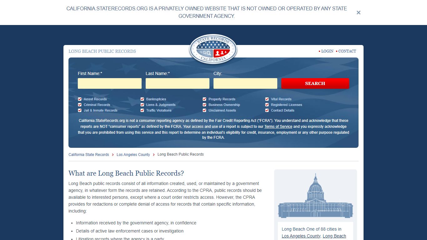 LONG BEACH PUBLIC RECORDS - StateRecords.org